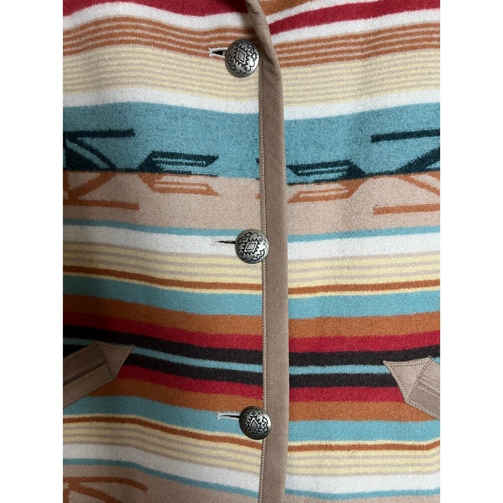Pendleton | Women's L Striped Wool Jacket Southwestern Design - Picture 2 of 6